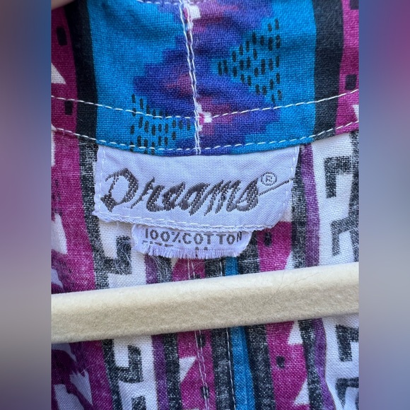 Vintage southwestern blue and purple print romper - Picture 7 of 10